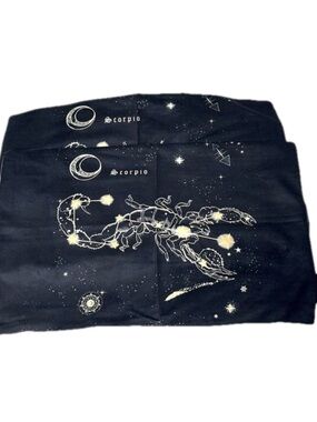 Zodiac Scorpio Astrological Velour Lumbar Throw Pillow Covers Set of 2 (12x20)